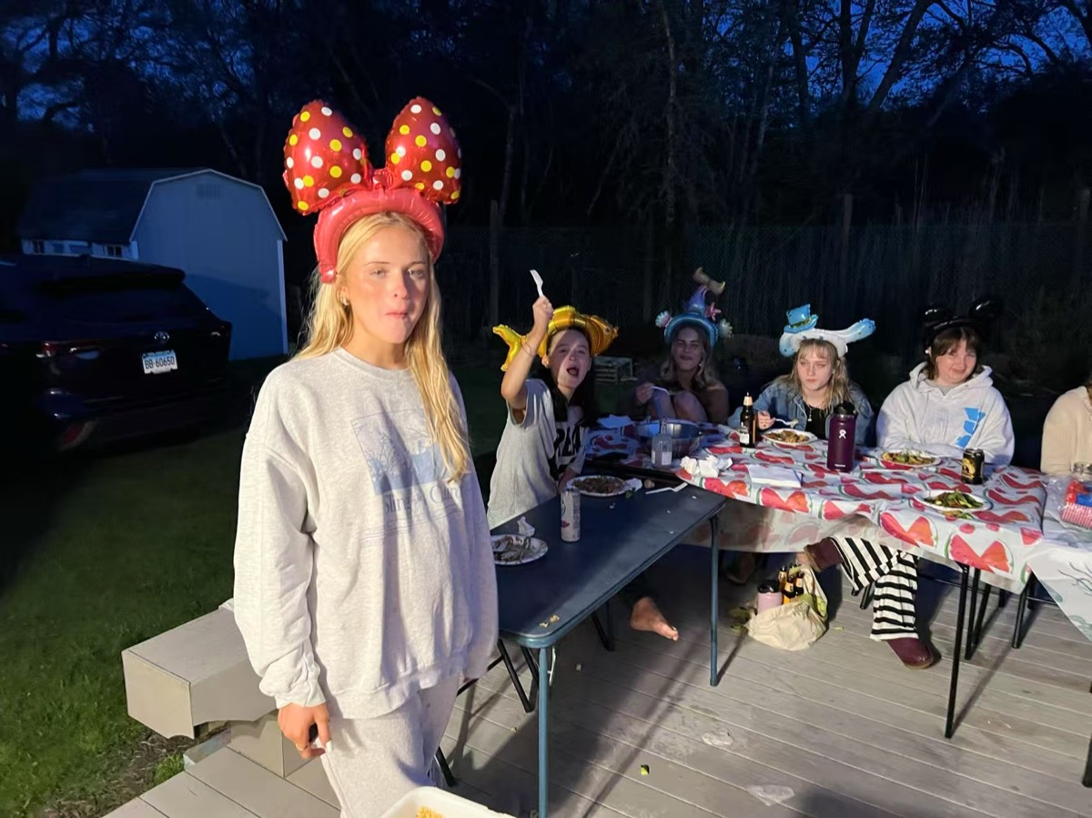 Outdoor hibachi catering event